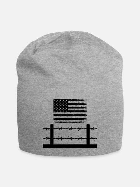 Stacheldraht Amerika - Jersey-Beanie - Grau meliert