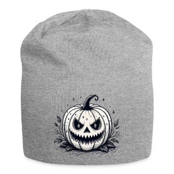 Retro Monochrome Pumpkin - Jersey Beanie - heather grey - Front