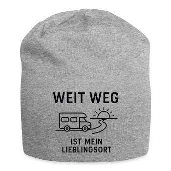 Loin, c’est mon endroit préféré ! - Vanlife - Bonnet en jersey - gris chiné - Devant