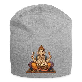 Ganesha Tabla - Jersey Beanie - heather grey - Front