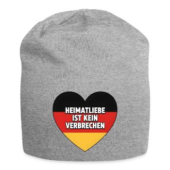 L’amour de la patrie n’est pas un crime - Bonnet en jersey - gris chiné - Devant
