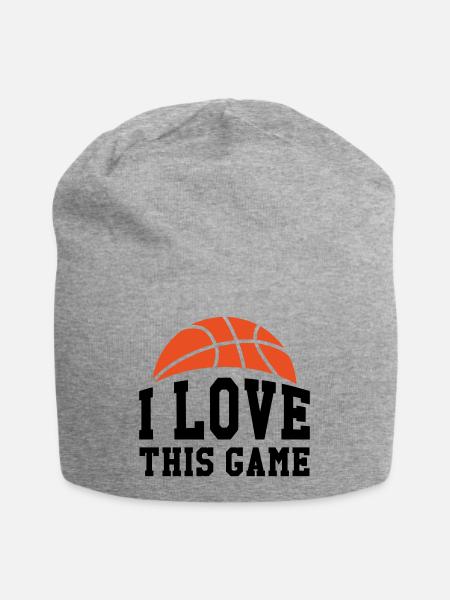 Ich liebe dieses Spiel – Basketball - Jersey-Beanie - Grau meliert