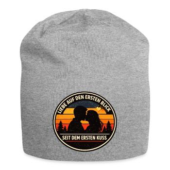 Love at First Sight Saying - Jersey Beanie - heather grey - Front