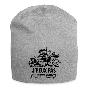 Ich kann nicht, ich habe Aqua Pony. - Jersey-Beanie - Grau meliert - Vorne
