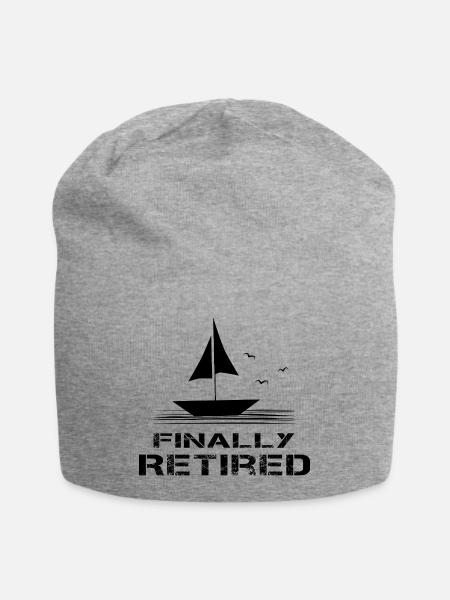 in Rente Ruhestand Geschenk Pensionierung - Jersey-Beanie - Grau meliert