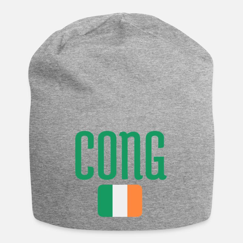 Typographie du drapeau irlandais des Cong - Bonnet en jersey - gris chiné