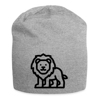 lion - Jersey Beanie - heather grey - Front