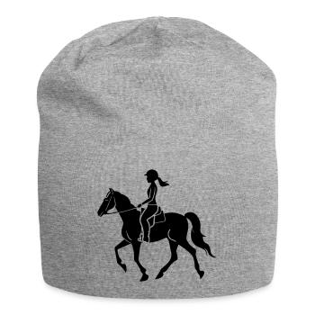 Équitation - Bonnet en jersey - gris chiné - Devant