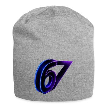 67 Neon Glow - Jersey-Beanie - Grau meliert - Vorne