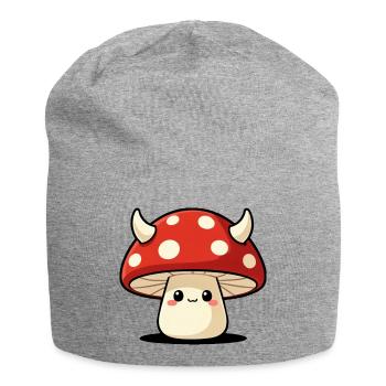 Dark Mushroom Mischief Cottagecore Graphic - Jersey Beanie - heather grey - Front