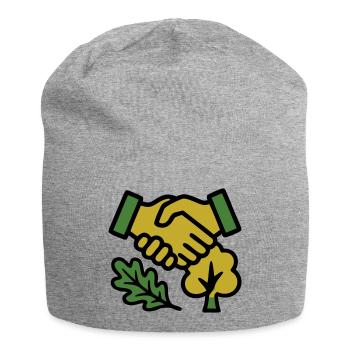 Poignée de main Logo de la Forêt Naturelle - Bonnet en jersey - gris chiné - Devant