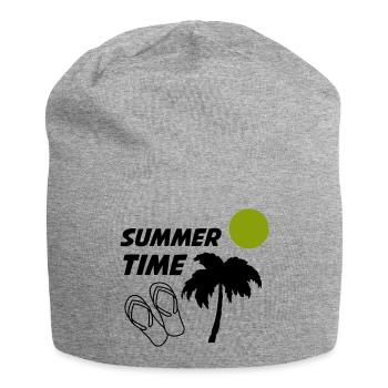 Summertime - Jersey Beanie - heather grey - Front