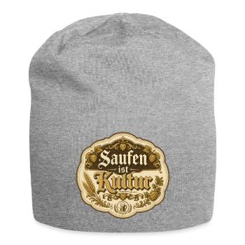 Saufen ist Kultur Bierkultur Vintage - Jersey-Beanie - Grau meliert - Vorne