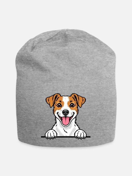 Jacky Terrier - Jersey-Beanie - Grau meliert