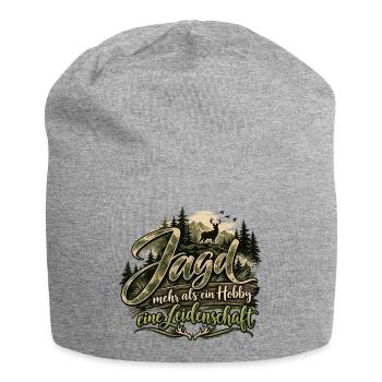 Jäger/in Jagd Leidenschaft Hobby Natur Tiere Wald - Jersey-Beanie - Grau meliert - Vorne