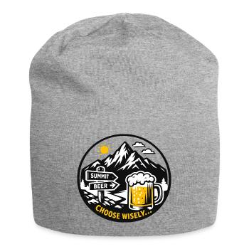 Bier am Berggipfel - Jersey-Beanie - Grau meliert - Vorne