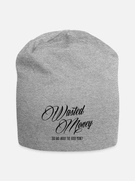 Geldverschwendung - Jersey-Beanie - Grau meliert
