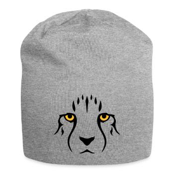 Jeune guépard - Bonnet en jersey - gris chiné - Devant