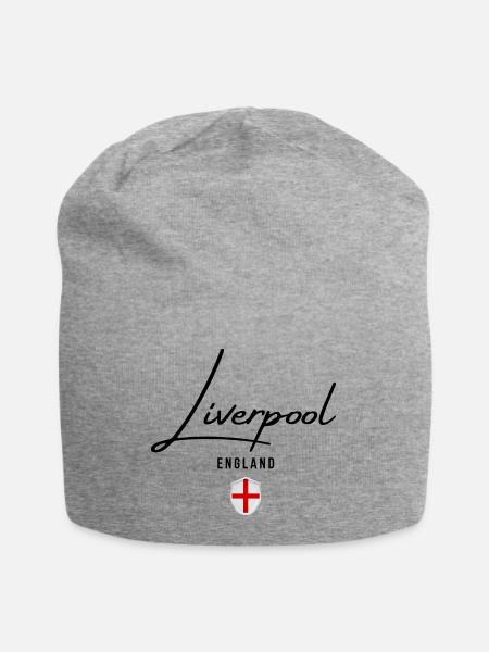 Ich liebe Liverpool, Liverpool England - Jersey-Beanie - Grau meliert