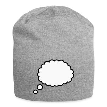 Bulle de pensée - Bonnet en jersey - gris chiné - Devant