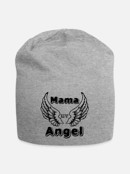 Mama Angel Mutter Muttertag Liebe Geschenk - Jersey-Beanie - Grau meliert