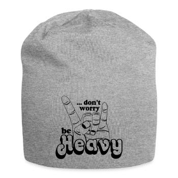 Heavy Metal,Headbanger,dont worry be Heavy(25) - Jersey-Beanie - Grau meliert - Vorne