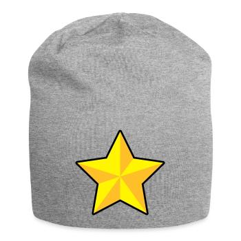 3D Stern | 3D Star | Dimension - Jersey Beanie - heather grey - Front