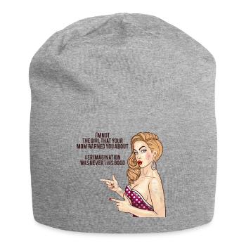 Pin-Up Girl / Rockabilly / 50s: I´m Not The Girl - Jersey-Beanie - Grau meliert - Vorne