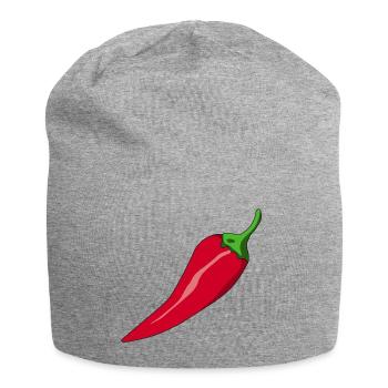 paprika chilli chili pepper citrus veggie vegetable - Jersey Beanie - heather grey - Front