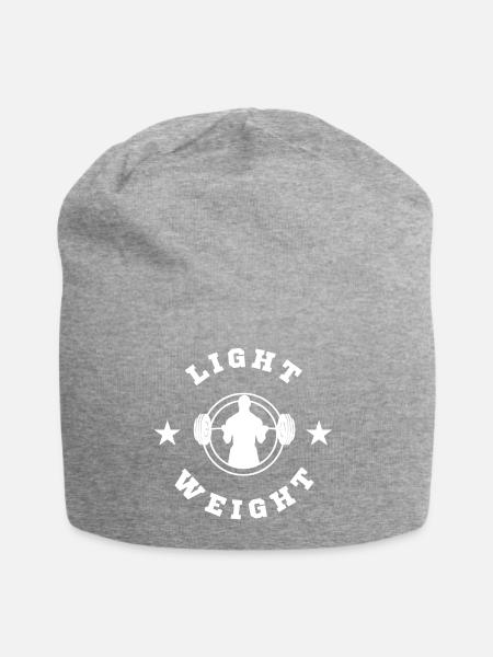 Light Weight Weightlifter Bodybuilder barbell - Jersey Beanie - heather grey