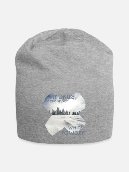 White Powder / Snowboard - Jersey-Beanie - Grau meliert