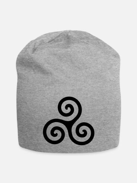 Spirale - Jersey-Beanie - Grau meliert