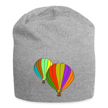 hot air balloon - Jersey Beanie - heather grey - Front