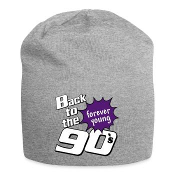 90er Party , Mottoparty , forever Young (25) - Jersey-Beanie - Grau meliert - Vorne