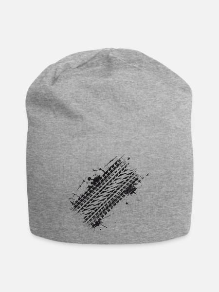 schmutziges Auto Reifenprofil Bremsspur Graffiti - Jersey-Beanie - Grau meliert