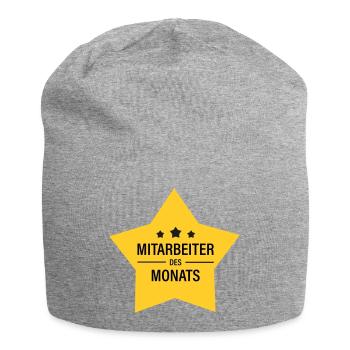 Mitarbeiter des Monats - Jersey-Beanie - Grau meliert - Vorne