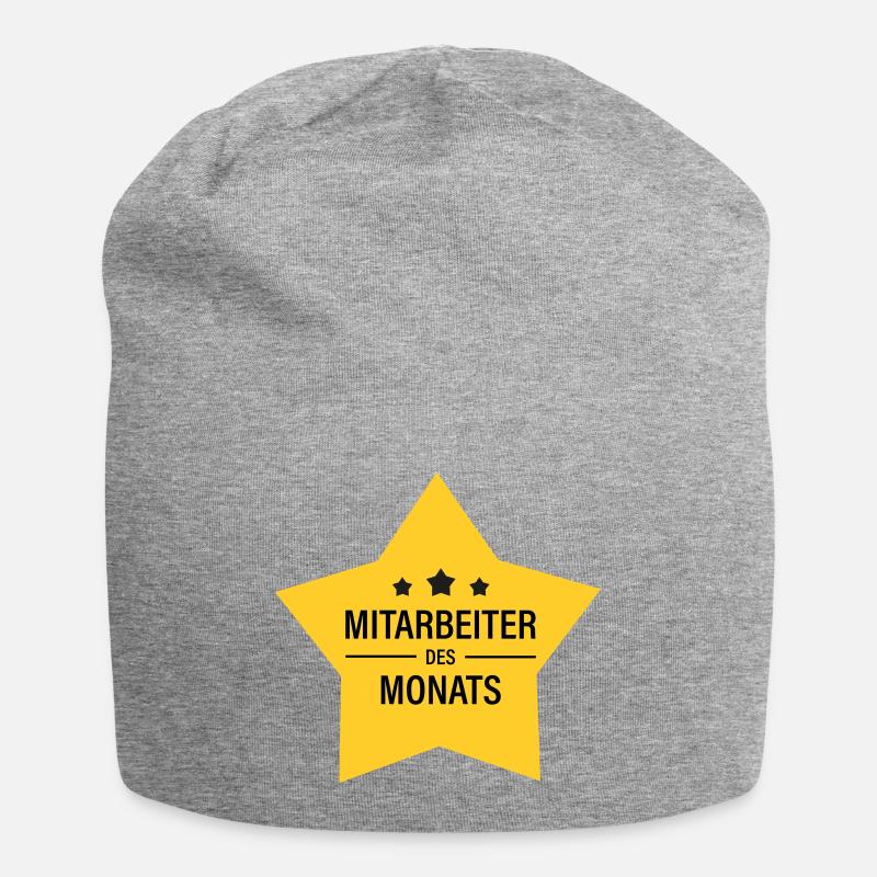 Mitarbeiter des Monats - Jersey-Beanie - Grau meliert