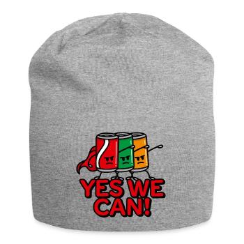Yes we can superhero team building beverage cans - Jersey Beanie - heather grey - Front