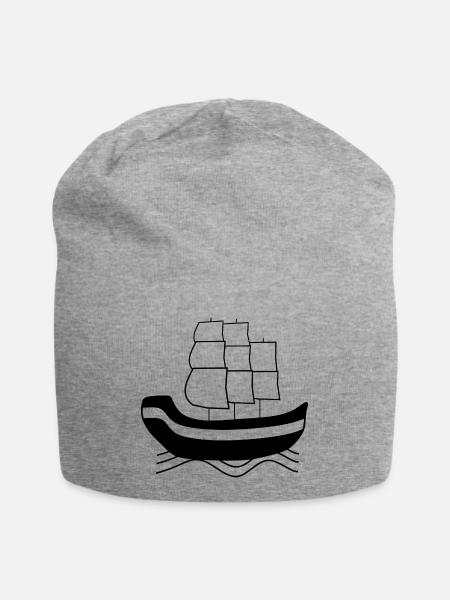 Segelboot Norddeutschland Seemann Matrose Kapitän - Jersey-Beanie - Grau meliert