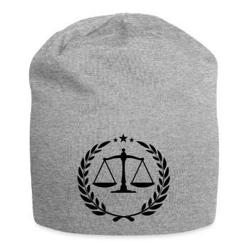 Scale in laurel wreath - Jersey Beanie - heather grey - Front