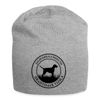 Drahthaar Vizsla Jagdgebrauchshund Hunde Wilsigns - Jersey-Beanie - Grau meliert - Vorne