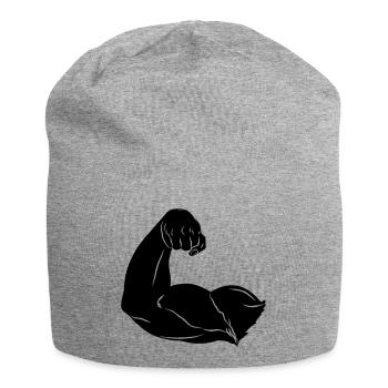 Shadow image of arm - Jersey Beanie - heather grey - Front
