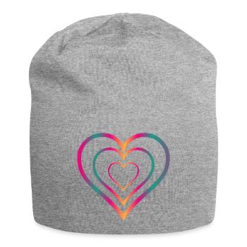 HERZ. PAAR. GERADE VERHEIRATET. Junggesellinnenabschied. VALENTINSTAG. - Jersey-Beanie - Grau meliert - Vorne