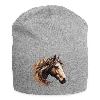 Cheval - Bonnet en jersey - gris chiné - Devant
