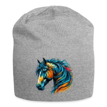 Cheval - Bonnet en jersey - gris chiné - Devant