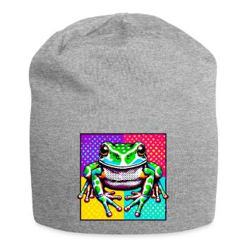 Grenouille - Bonnet en jersey - gris chiné - Devant