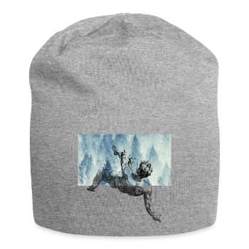 Der Untergang des majestätischen Ikarus - Jersey-Beanie - Grau meliert - Vorne