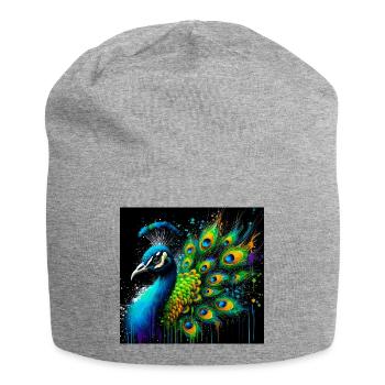 Pfau - Jersey-Beanie - Grau meliert - Vorne