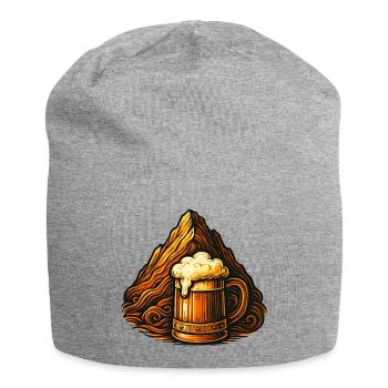 Bergbier Landschaft: Hopfenfeuer - Jersey-Beanie - Grau meliert - Vorne