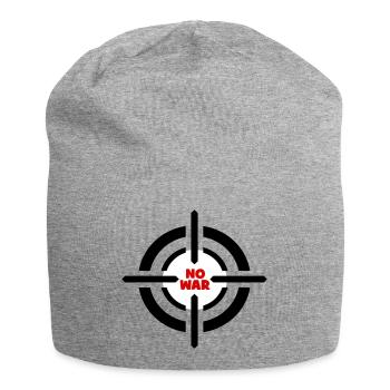 Kein Kriegsemblem - Jersey-Beanie - Grau meliert - Vorne